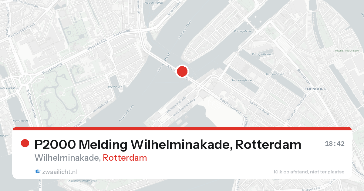 P2000 Melding Wilhelminakade, Rotterdam — 7 feb 2026