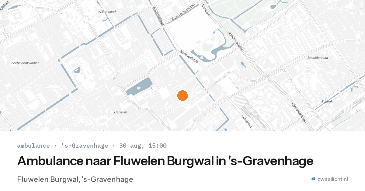Ambulance naar Fluwelen Burgwal in 's-Gravenhage — 30 aug 2026