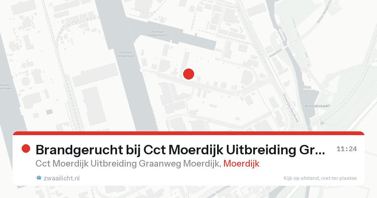 Brandgerucht bij Cct Moerdijk Uitbreiding Graanweg Moerdijk in Moerdijk — 18 jun 2026