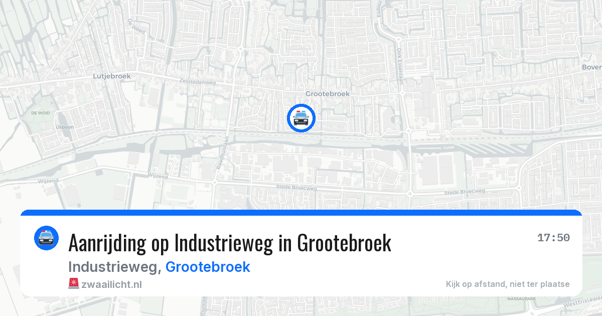 Aanrijding op Industrieweg in Grootebroek — 26 mei 2026