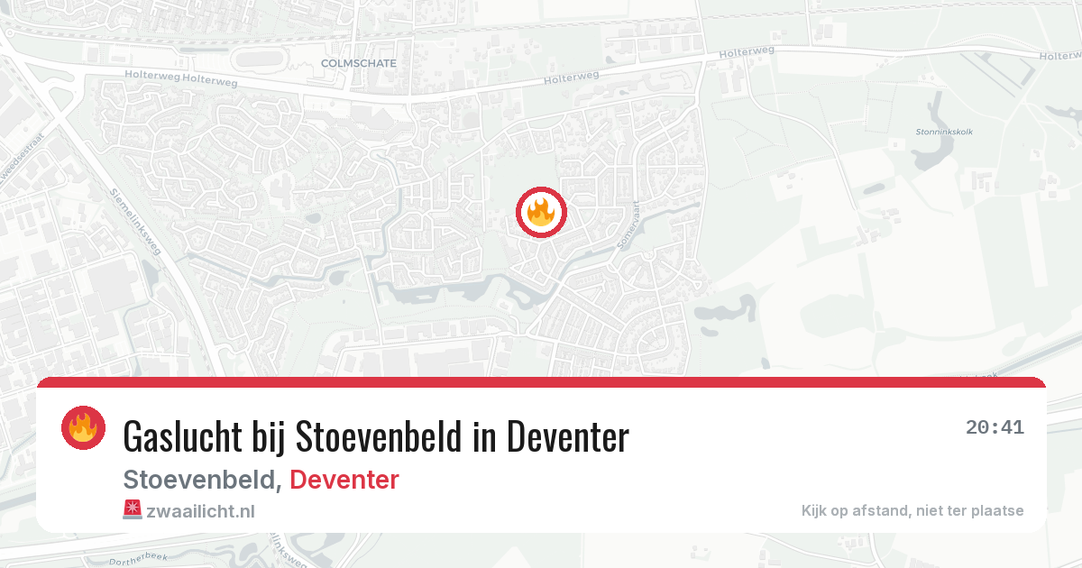 Gaslucht bij Stoevenbeld in Deventer — 22 mei 2026