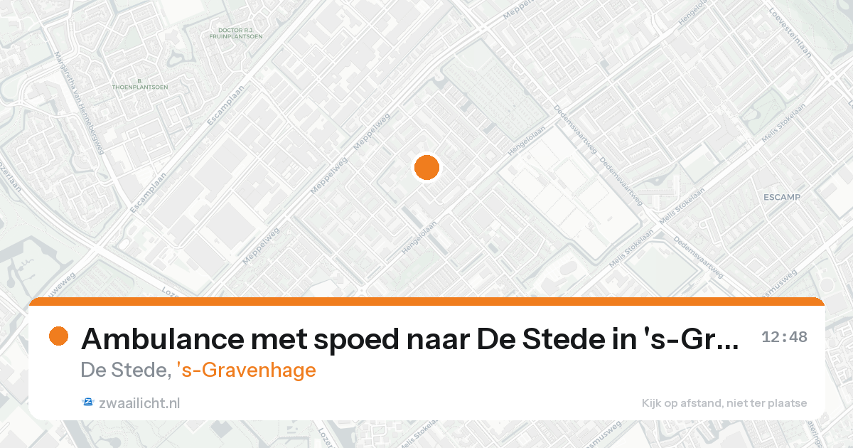 Ambulance met spoed naar De Stede in 's-Gravenhage — 24 aug 2026