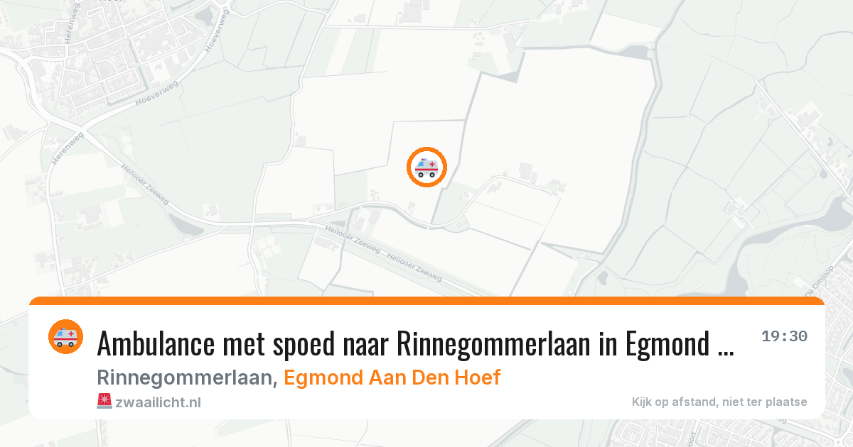 Ambulance met spoed naar Rinnegommerlaan in Egmond Aan Den Hoef — 13 mrt 2026