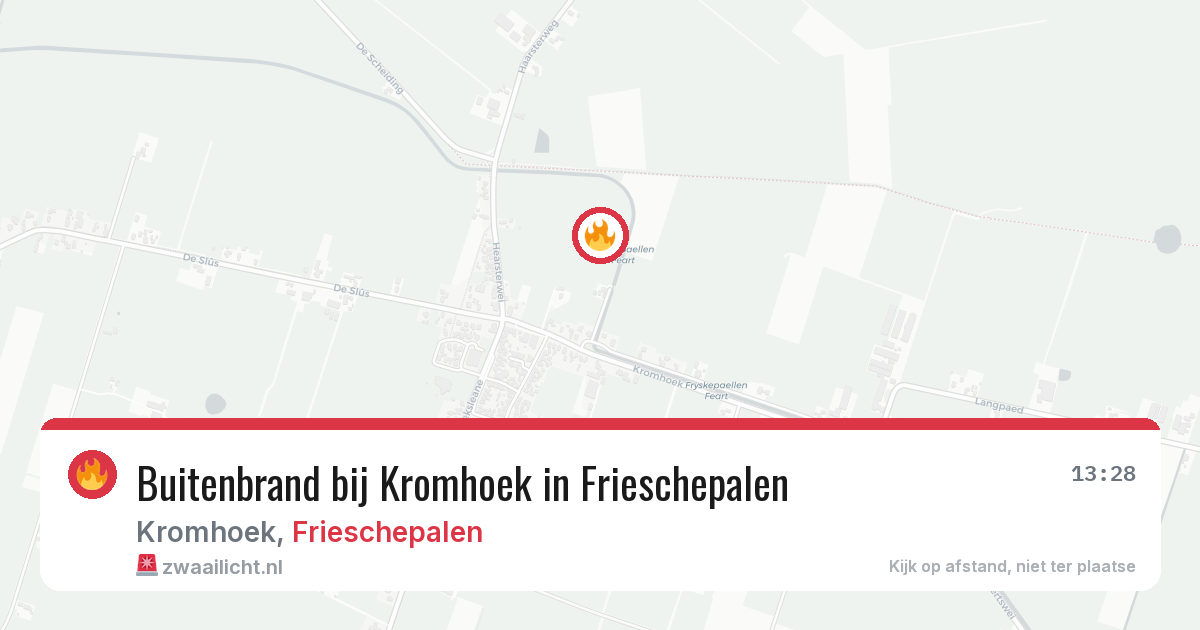 Buitenbrand bij Kromhoek in Frieschepalen — 2 aug 2026