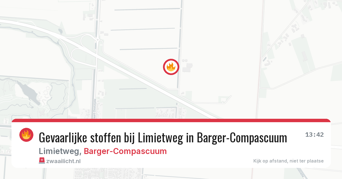 Gevaarlijke stoffen bij Limietweg in Barger-Compascuum — 23 feb 2026