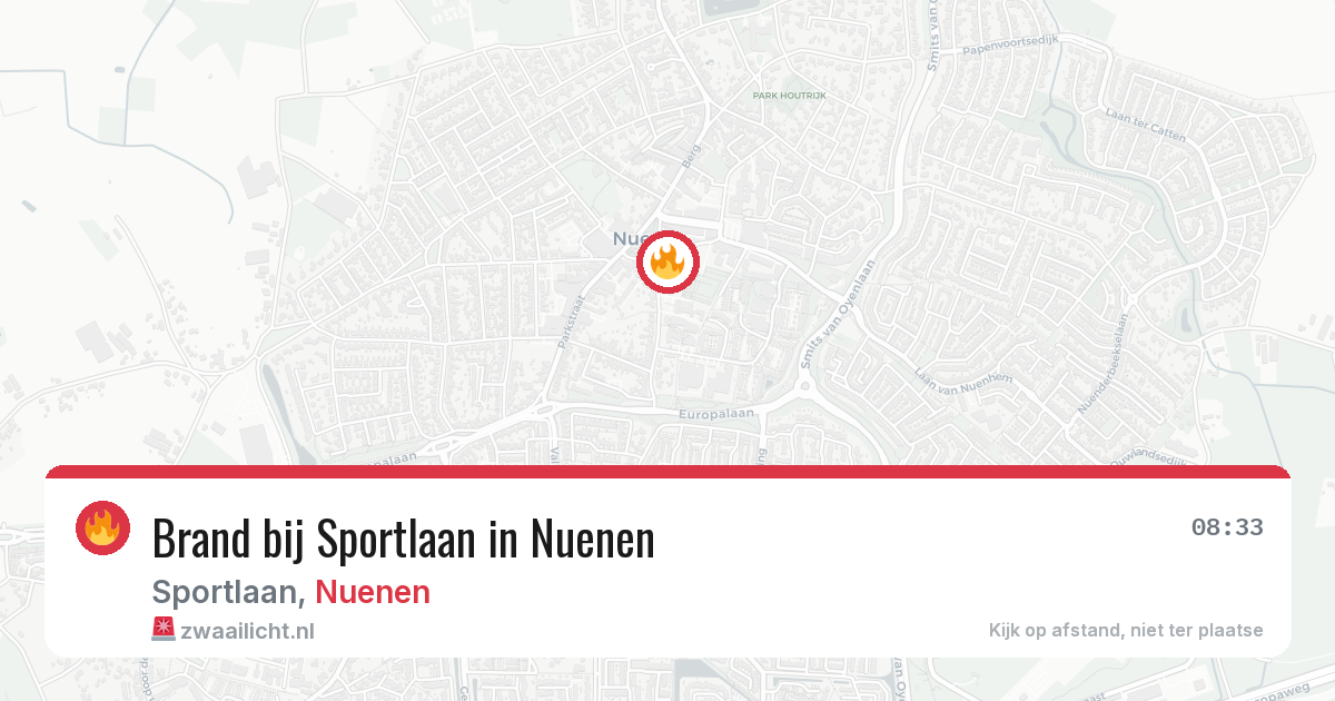 Brand bij Sportlaan in Nuenen — 28 jun 2026