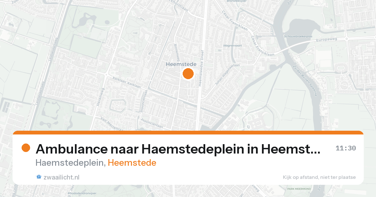 Ambulance naar Haemstedeplein in Heemstede — 31 mei 2026