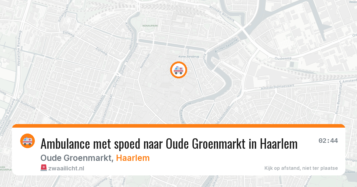 Ambulance met spoed naar Oude Groenmarkt in Haarlem — 8 aug 2026
