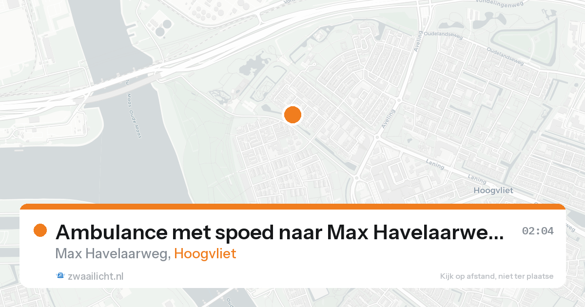 Ambulance met spoed naar Max Havelaarweg in Hoogvliet — 23 aug 2026
