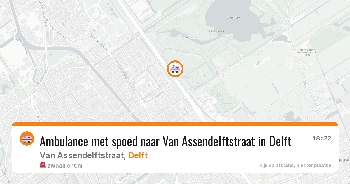 Ambulance met spoed naar Van Assendelftstraat in Delft — 26 feb 2026