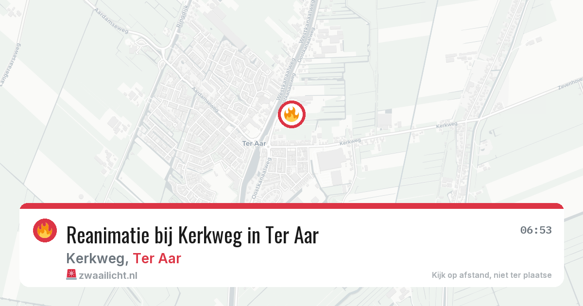Reanimatie bij Kerkweg in Ter Aar — 6 mei 2026