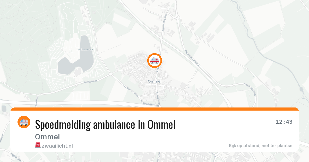 Spoedmelding ambulance in Ommel — 30 jan 2026