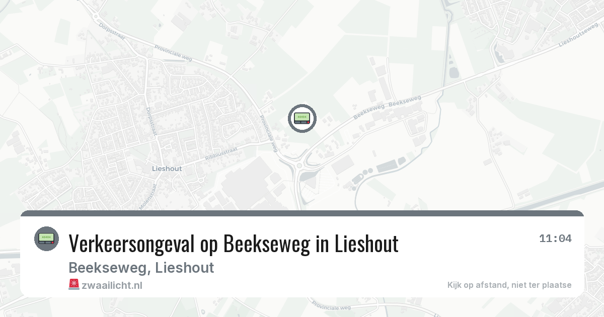 Verkeersongeval op Beekseweg in Lieshout — 16 feb 2026