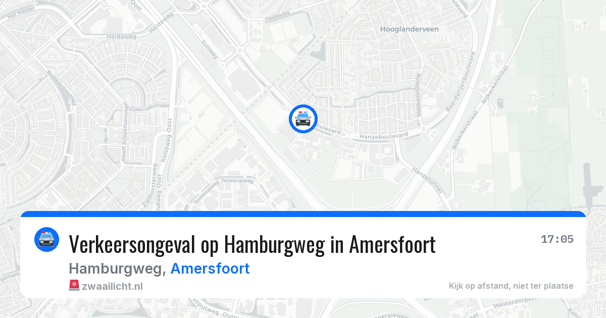 Verkeersongeval op Hamburgweg in Amersfoort — 2 mei 2026