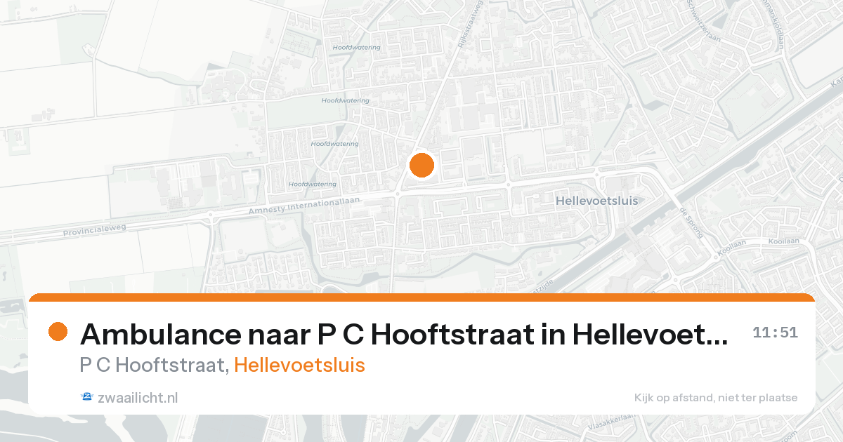 Ambulance naar P C Hooftstraat in Hellevoetsluis — 19 aug 2026