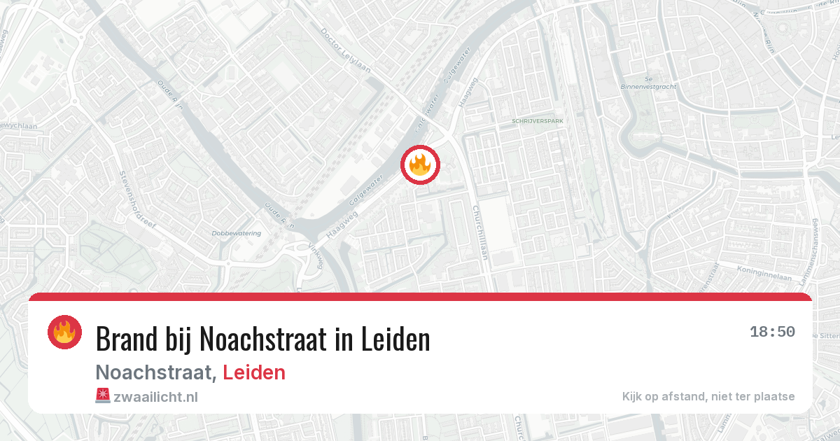 Brand bij Noachstraat in Leiden — 24 mei 2026