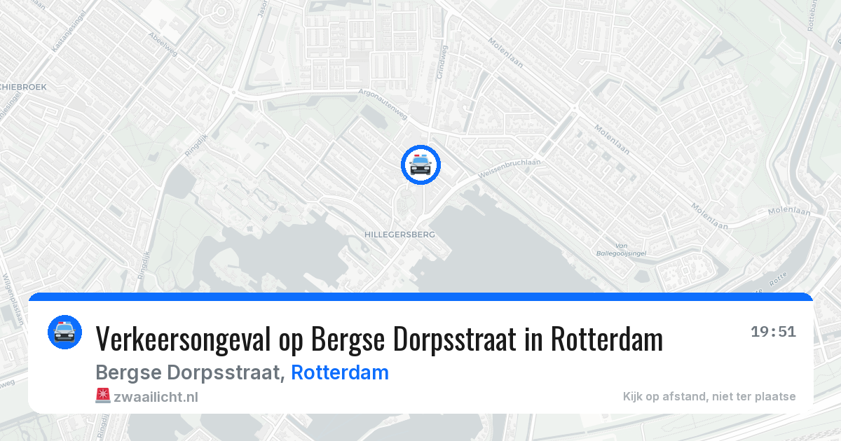 Verkeersongeval op Bergse Dorpsstraat in Rotterdam — 10 mrt 2026
