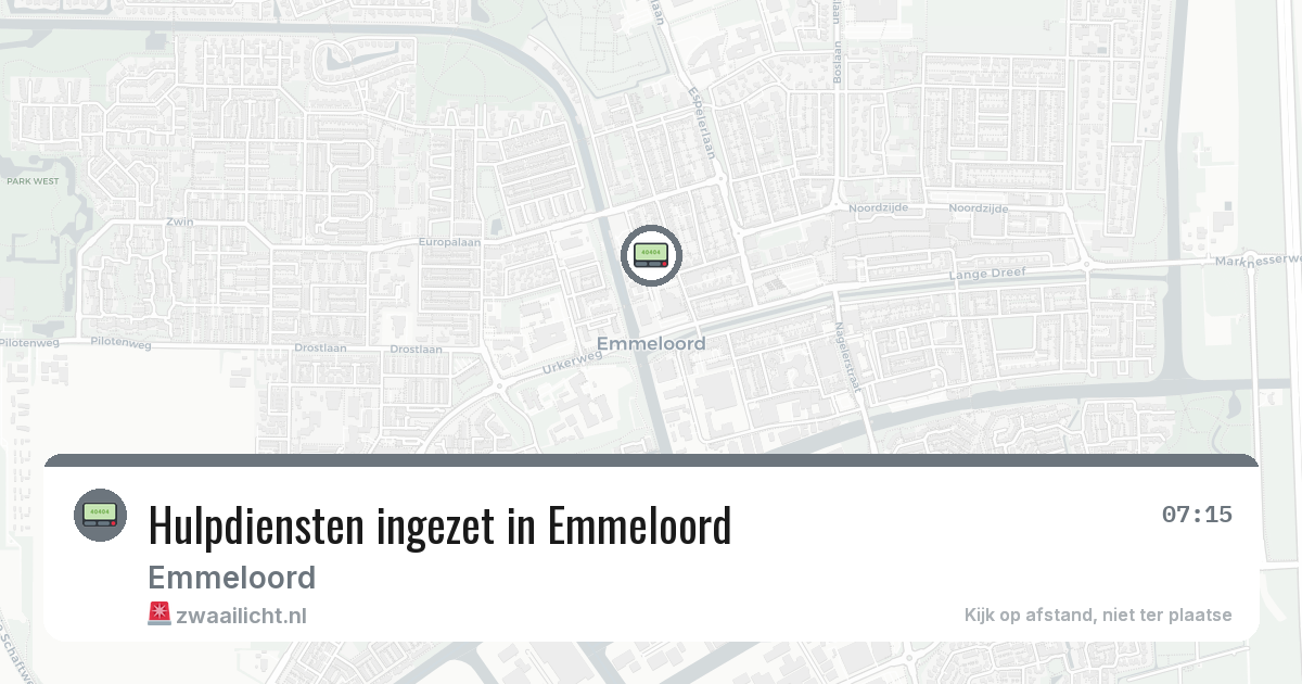 Hulpdiensten ingezet in Emmeloord — 14 apr 2026 | 🚨 Zwaailicht.nl