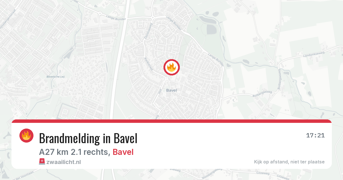 Brandmelding in Bavel — 1 jul 2026