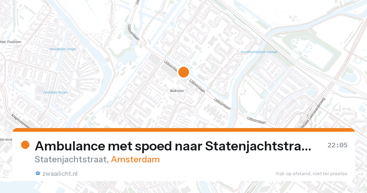 Ambulance met spoed naar Statenjachtstraat in Amsterdam — 27 aug 2026