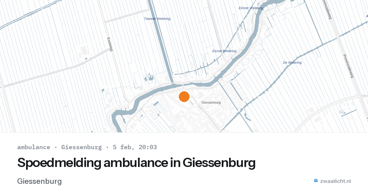 Spoedmelding ambulance in Giessenburg — 5 feb 2026