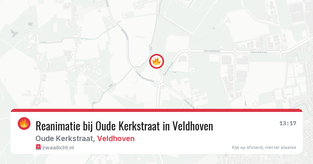 Reanimatie bij Oude Kerkstraat in Veldhoven — 9 aug 2026