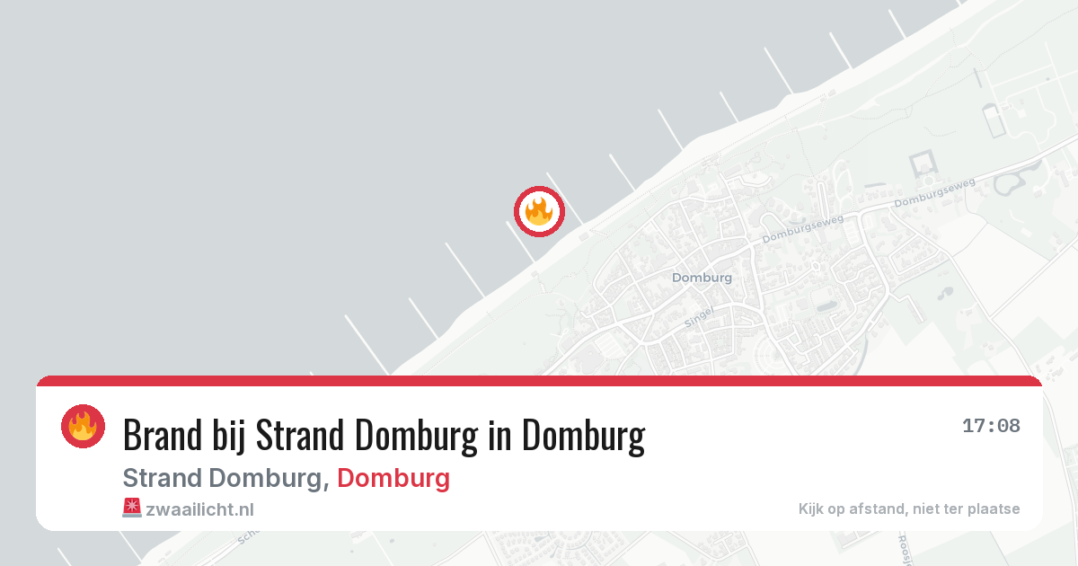 Brand bij Strand Domburg in Domburg — 25 jun 2026