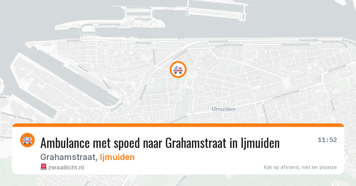 Ambulance met spoed naar Grahamstraat in Ijmuiden — 3 jun 2026