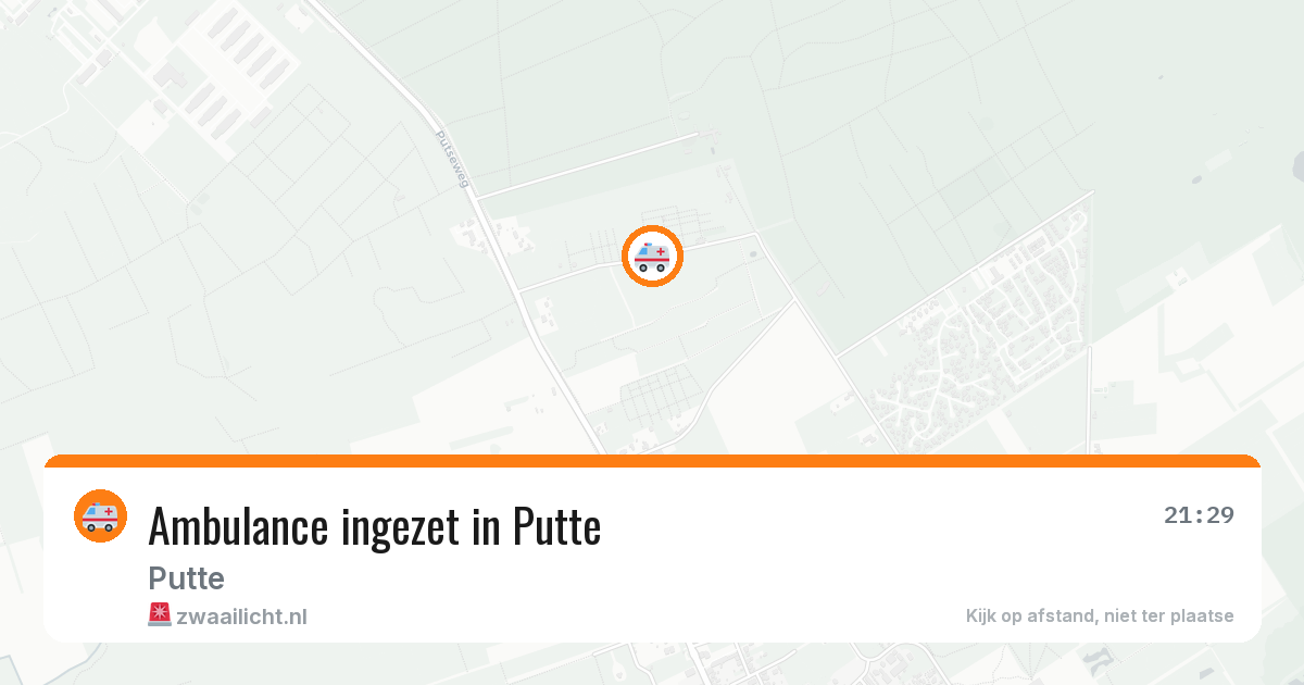 Ambulance ingezet in Putte — 10 aug 2026