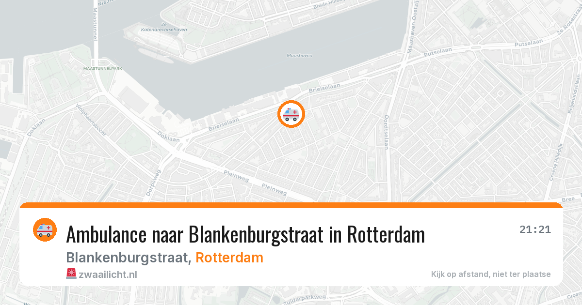 Ambulance naar Blankenburgstraat in Rotterdam — 21 apr 2026