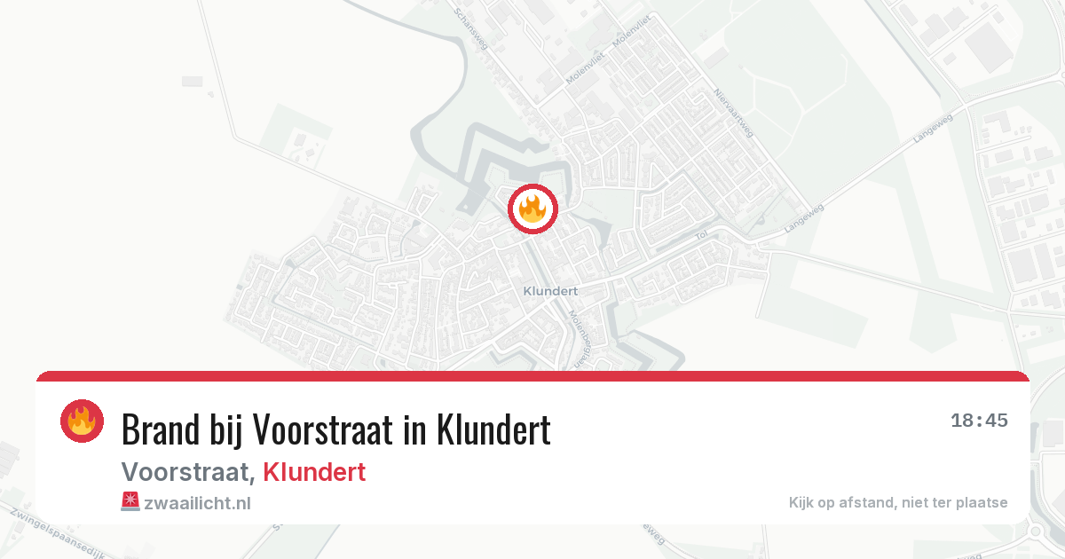 Brand bij Voorstraat in Klundert — 16 mei 2026