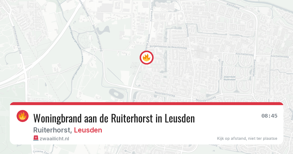 Woningbrand aan de Ruiterhorst in Leusden — 17 jul 2026