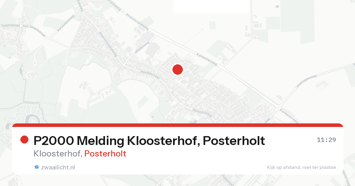 P2000 Melding Kloosterhof, Posterholt — 7 feb 2026
