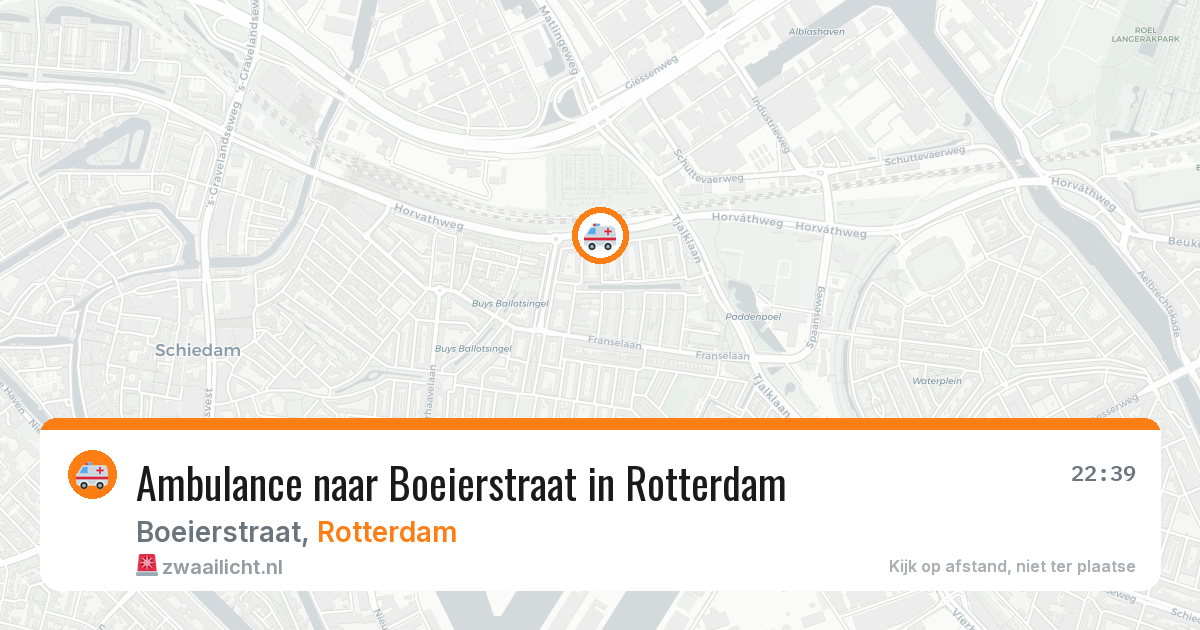 Ambulance naar Boeierstraat in Rotterdam — 10 aug 2026