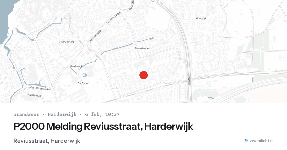 P2000 Melding Reviusstraat, Harderwijk — 6 feb 2026