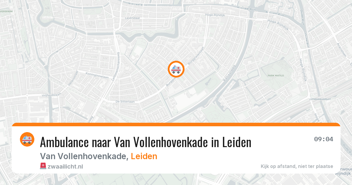 Ambulance naar Van Vollenhovenkade in Leiden — 30 mei 2026