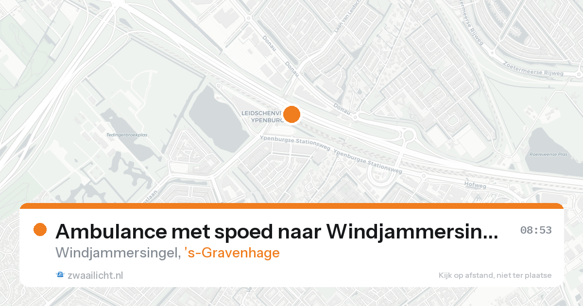 Ambulance met spoed naar Windjammersingel in 's-Gravenhage — 7 mei 2026