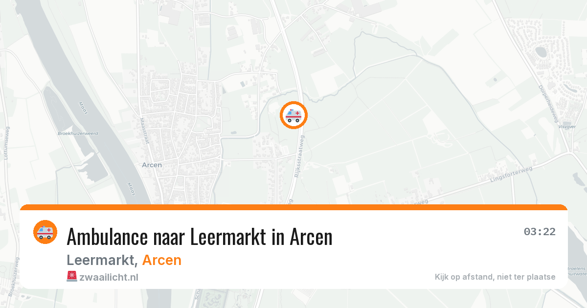 Ambulance naar Leermarkt in Arcen — 26 jun 2026