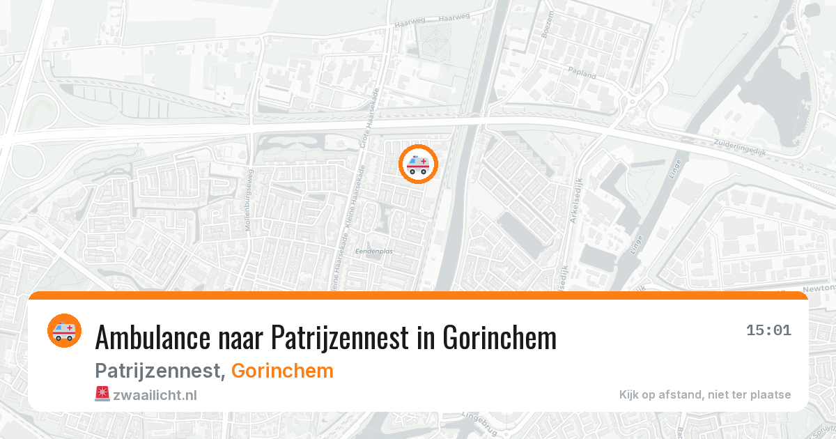 Ambulance naar Patrijzennest in Gorinchem — 20 apr 2026