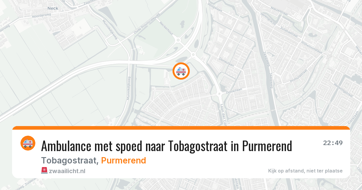 Ambulance met spoed naar Tobagostraat in Purmerend — 13 jun 2026