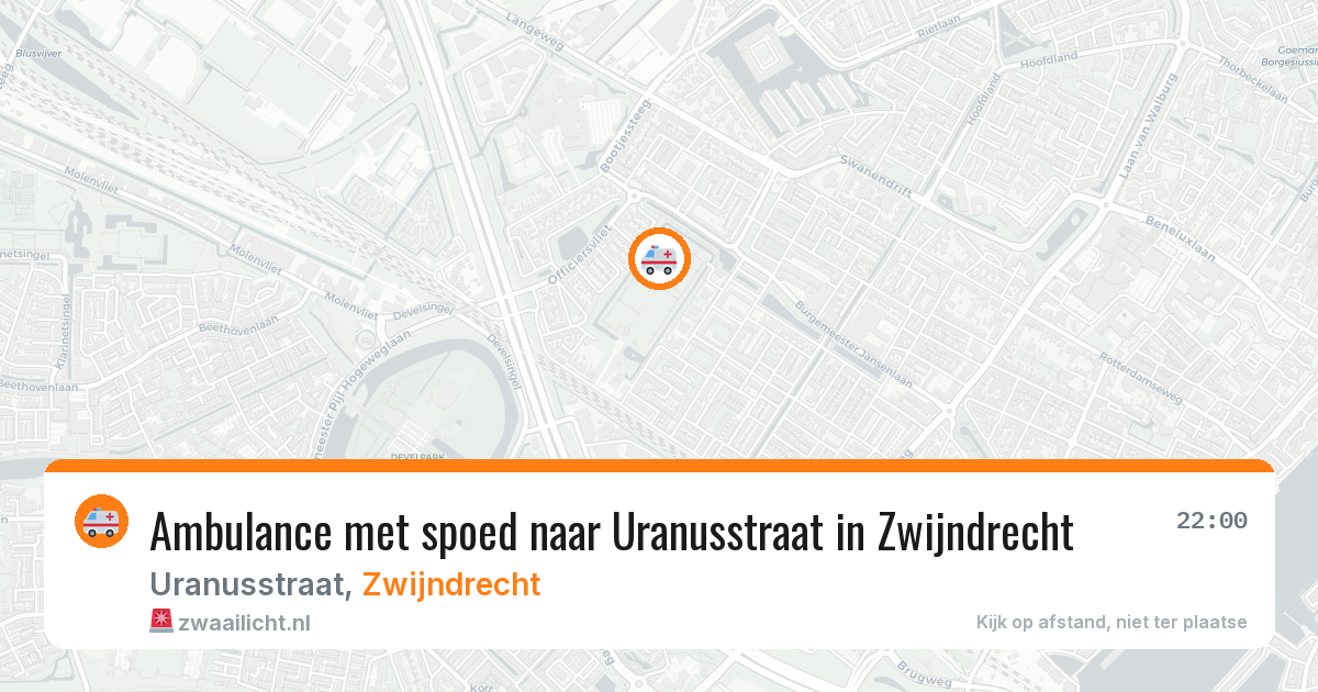 Ambulance met spoed naar Uranusstraat in Zwijndrecht — 27 apr 2026