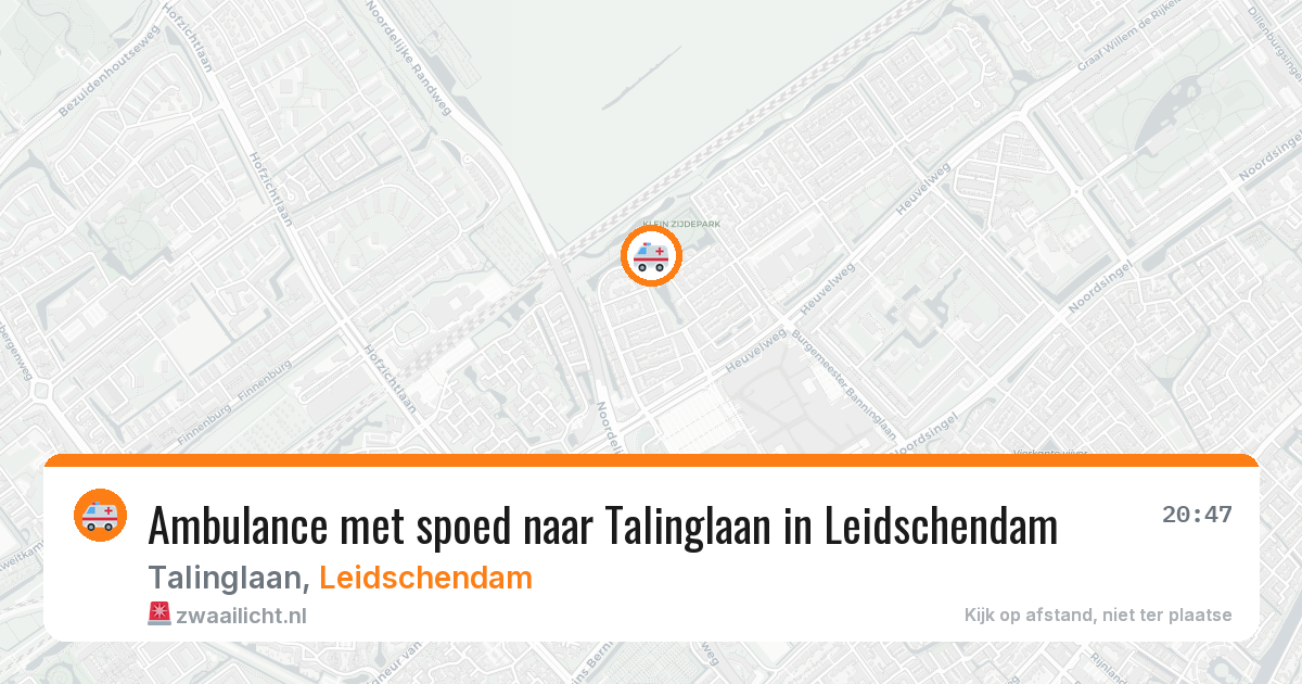 Ambulance met spoed naar Talinglaan in Leidschendam — 30 mrt 2026