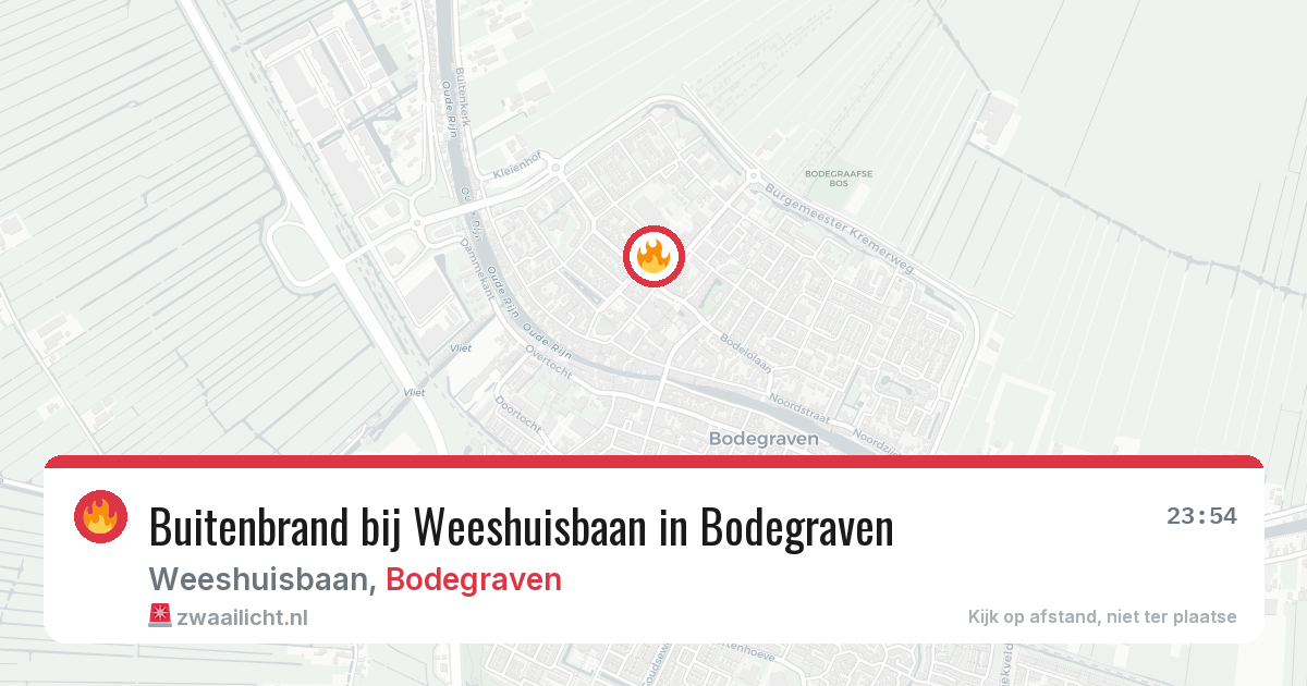 Buitenbrand bij Weeshuisbaan in Bodegraven — 29 jul 2026