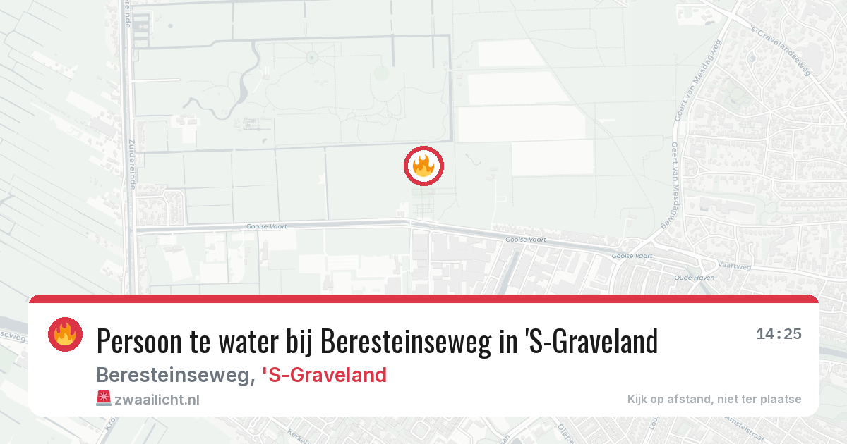 Persoon te water bij Beresteinseweg in 'S-Graveland — 25 mei 2026