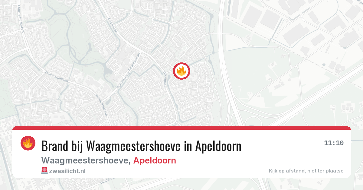 Brand bij Waagmeestershoeve in Apeldoorn — 13 jun 2026