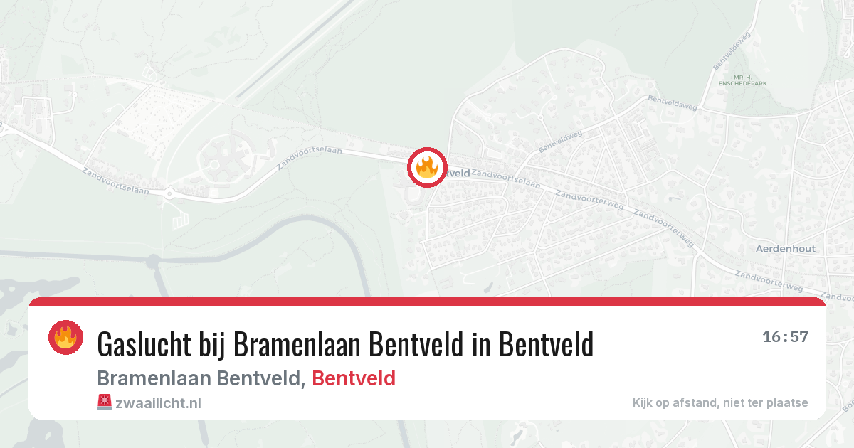 Gaslucht bij Bramenlaan Bentveld in Bentveld — 21 apr 2026