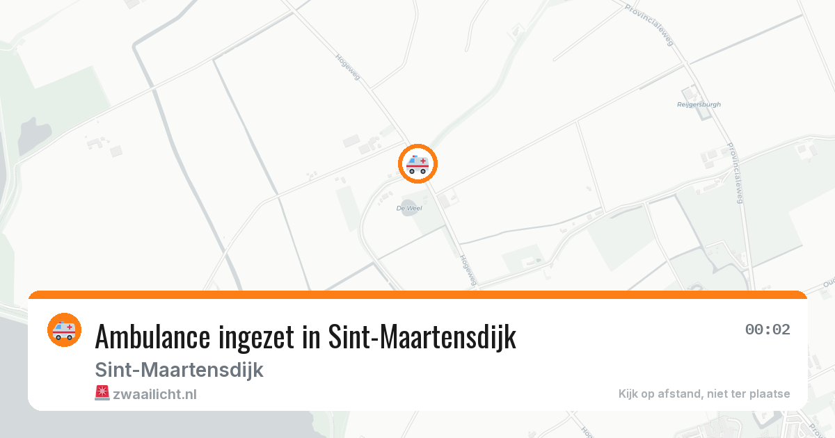 Ambulance ingezet in Sint-Maartensdijk — 12 aug 2026