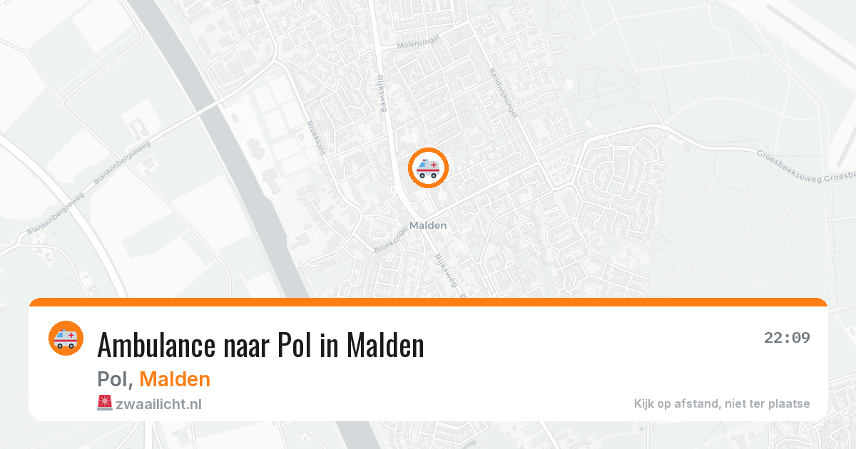 Ambulance naar Pol in Malden — 5 aug 2026