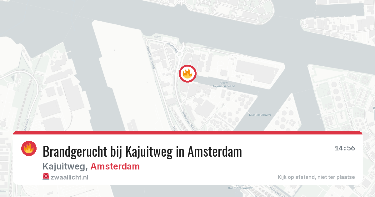 Brandgerucht bij Kajuitweg in Amsterdam — 11 aug 2026