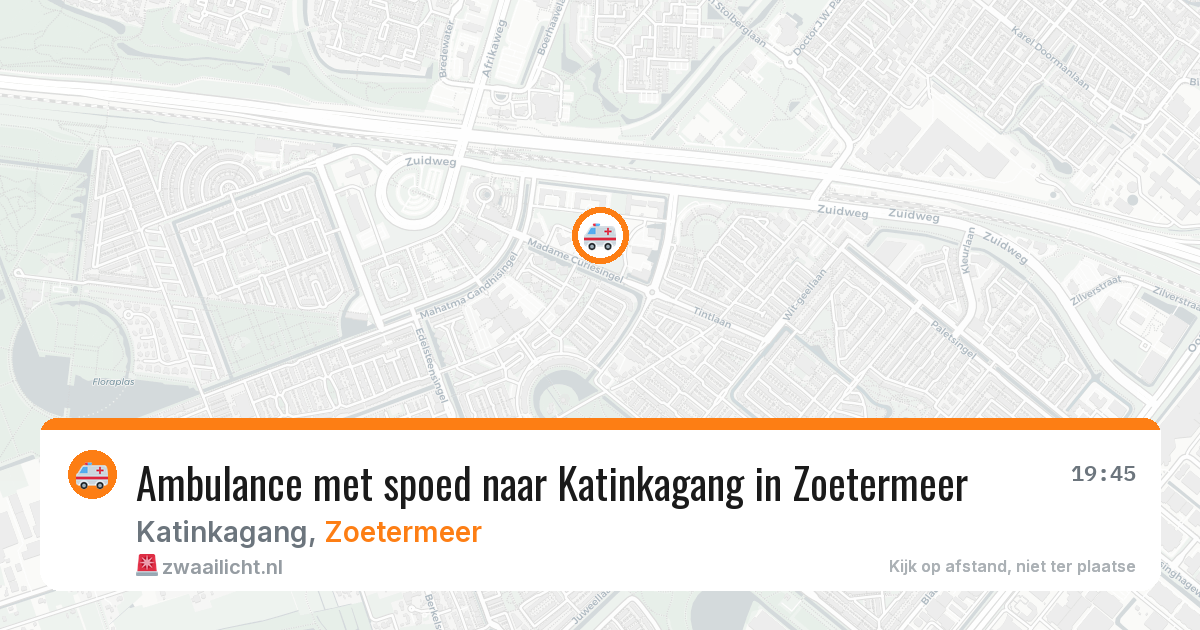 Ambulance met spoed naar Katinkagang in Zoetermeer — 22 apr 2026